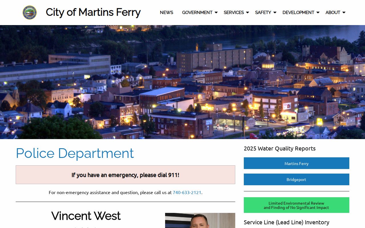 Belmont County Martins Ferry Police Department public-records source
